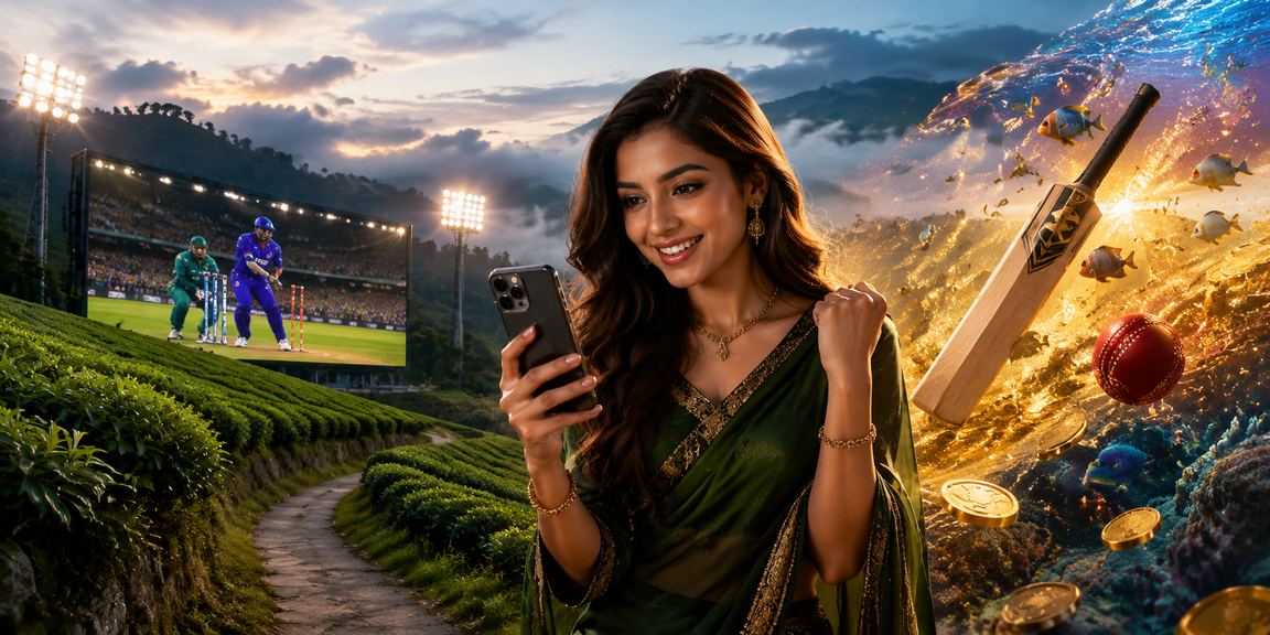 বান্দরবানের চা বাগানে একজন ব্যবহারকারী ক্রিকেট বেটিং প্ল্যাটফর্ম ব্যবহার করছেন
