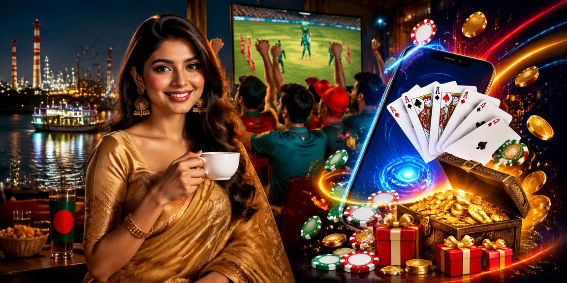 নারায়ণগঞ্জে শাড়ি পরিহিত একজন নারী মোবাইলে ক্রিকেট বেটিং প্ল্যাটফর্মে নিবন্ধন করছেন